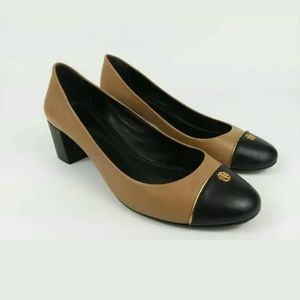 Tory Burch Women's Slip On Wedge Heel Logo Pumps